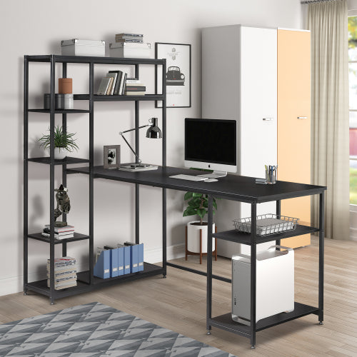 Columbine Multiple Storage Shelves Computer Desk