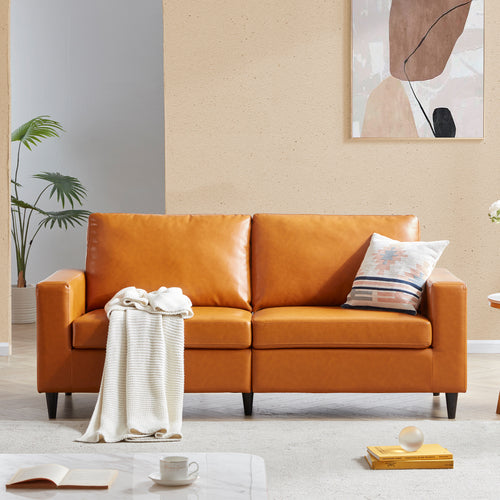 Orisfur Modern Style Leather Sofa 2 Seat