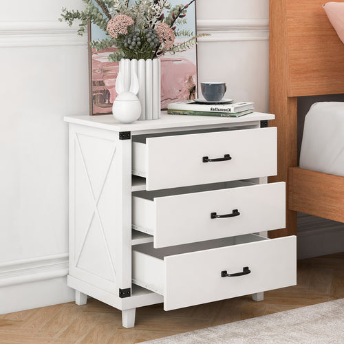 Shiro Nightstand with 3 Drawers