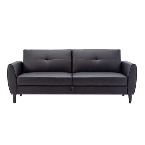 Orisfur Leather Convertible Folding Sofa