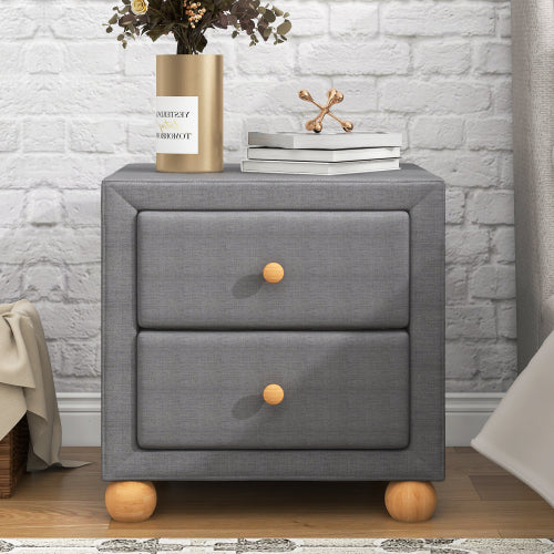 Zane Upholstered Storage Nightstand