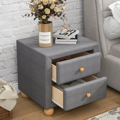 Zane Upholstered Storage Nightstand