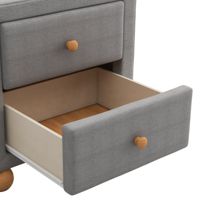 Zane Upholstered Storage Nightstand