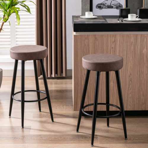 Industrial Round Barstool [Set of 2]