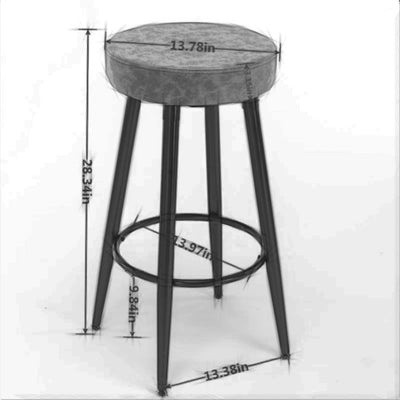 Industrial Round Barstool [Set of 2]