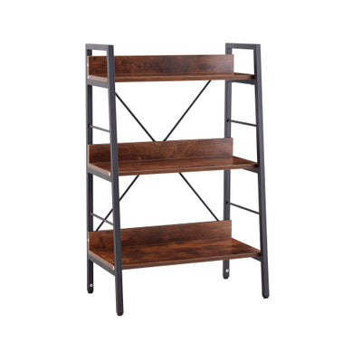 Vintage 3/4- Tier Ladder Bookshelf with Storage
