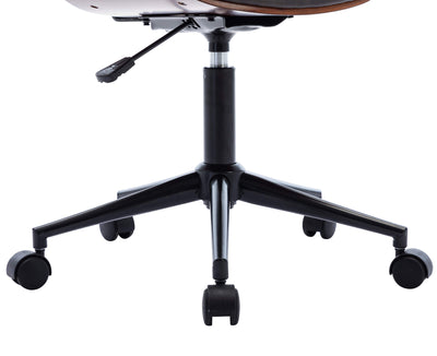 Arran rolling home office computer desk chair velvet cover gold steel with wheels | Lemroe