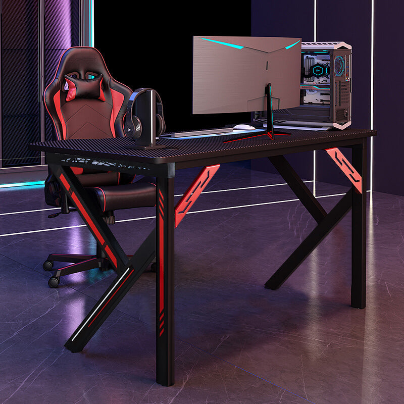 Lemroe Black Gaming Computer Desk with LED Light | Lemroe