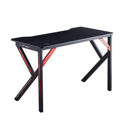 Lemroe Black Gaming Computer Desk with LED Light | Lemroe