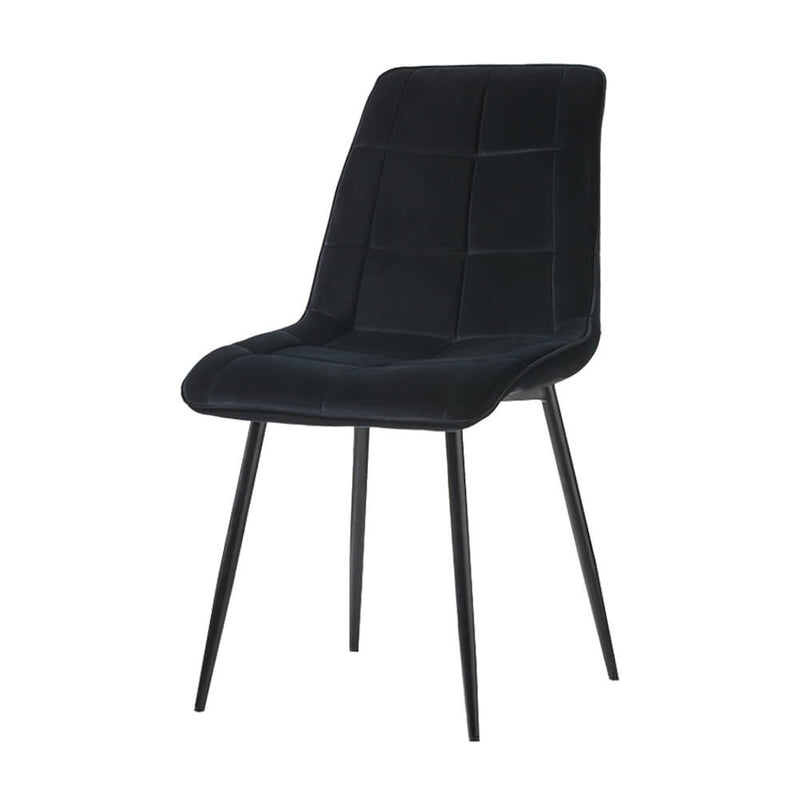  Christie Dining Room Chairs Black Velvet Metal Legs | Lemroe