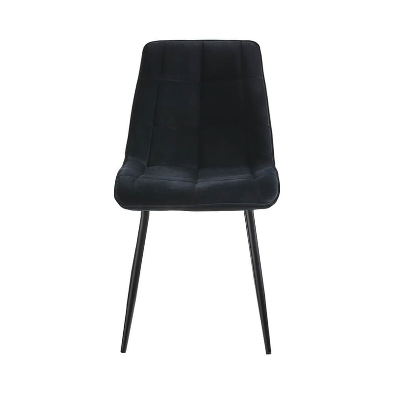  Christie Dining Room Chairs Black Velvet Metal Legs | Lemroe