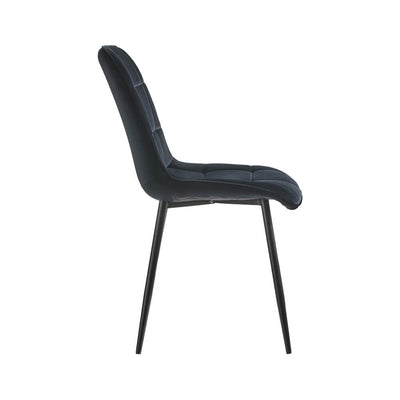  Christie Dining Room Chairs Black Velvet Metal Legs | Lemroe