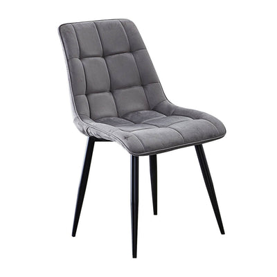 Christie Dining Room Chairs Grey Velvet Metal Legs | Lemroe