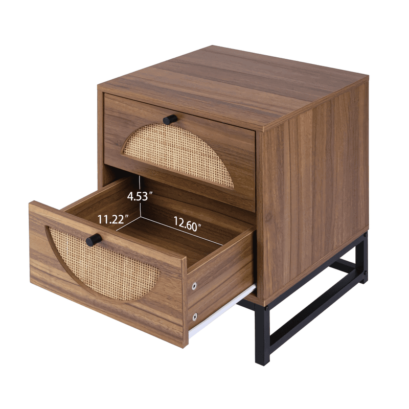 Franty Natural Rattan Nightstand