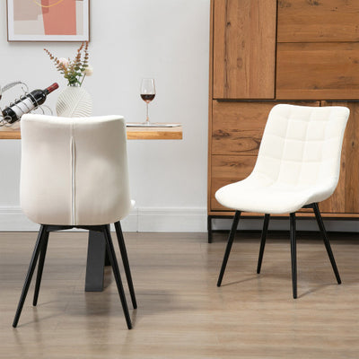 Kian Leather Dining Chairs [ Set of 2]